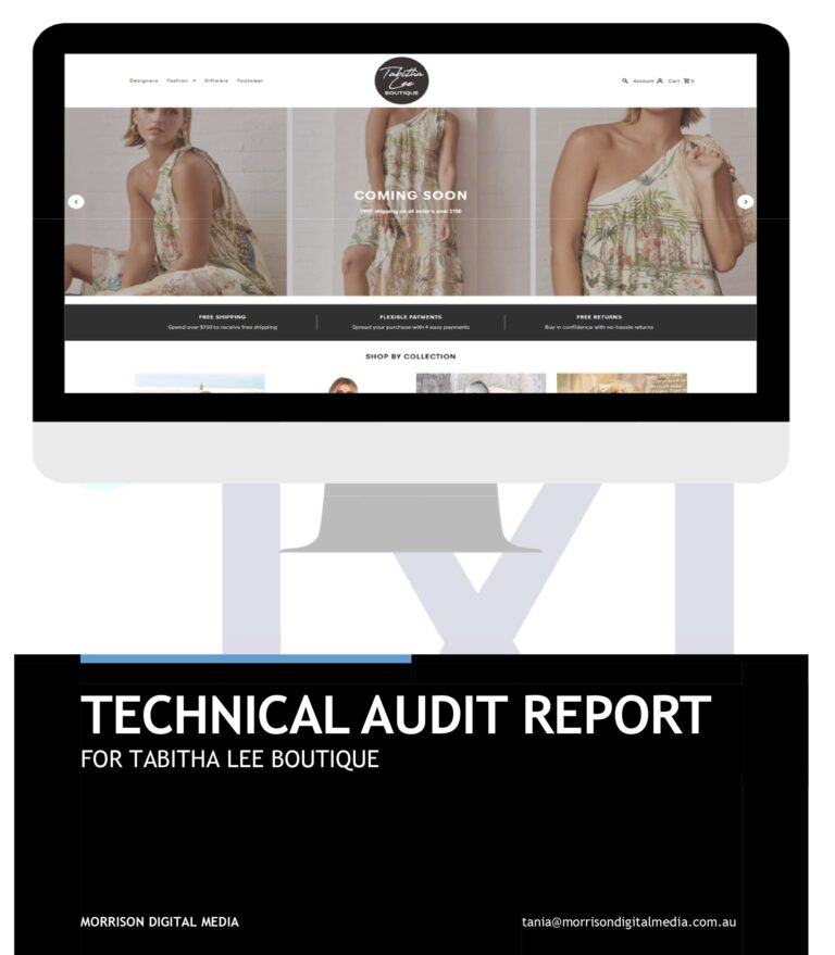 Tech Report for Tabitha Lee Boutique 1st November 2023